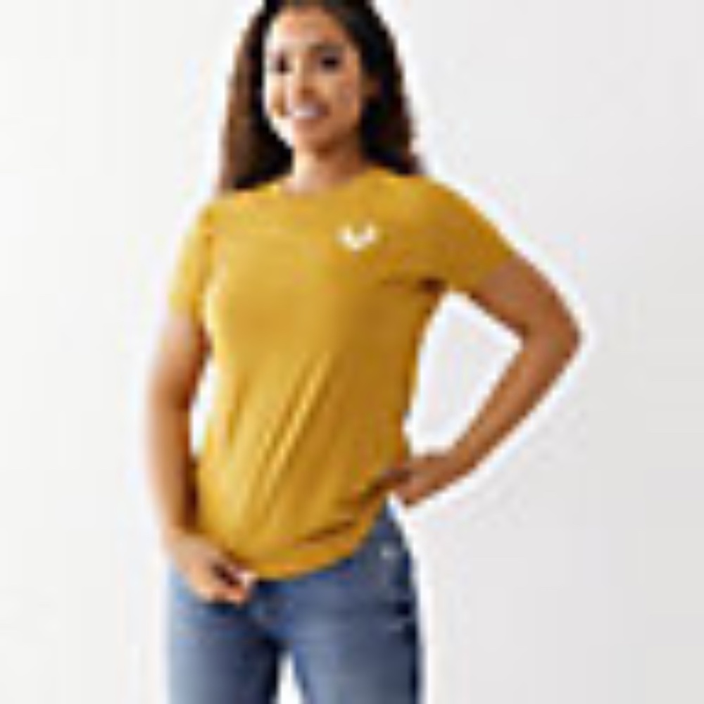 True Religion V-Neck Tee, Antigue Gold